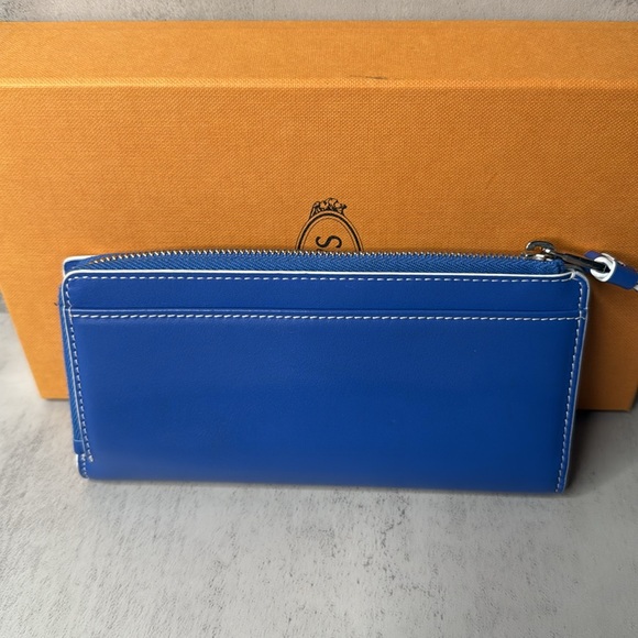 Tod's Blue Leather Wristlet - Picture 3 of 5